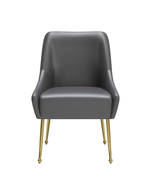 Maxine Dining Chair Gray & Gold Chairs TriadCommerceInc   