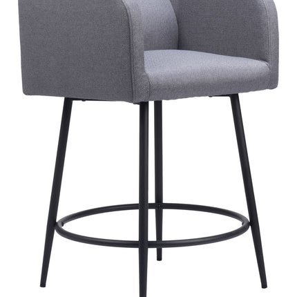 Horbat Counter Stool (Set of 2) Gray Counter Stools TriadCommerceInc   