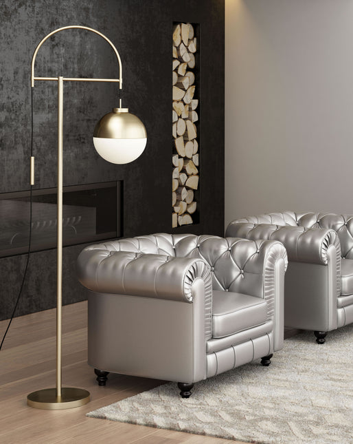 Waterloo Floor Lamp White & Bronze Home Decor > Lighting > Lamp > Floor Lamps TriadCommerceInc