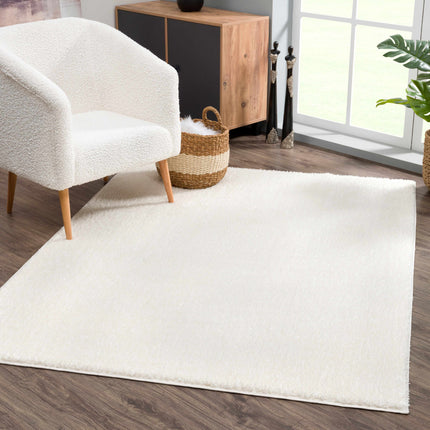 Judy White Washable Area Rug Rugs TriadCommerceInc