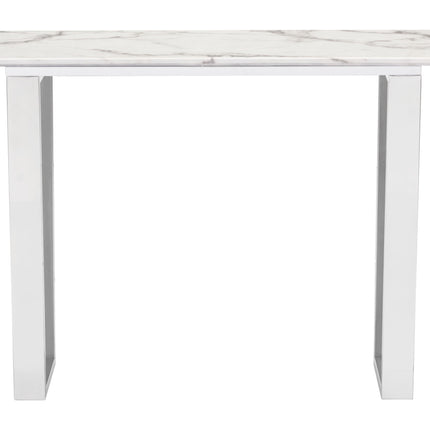 Atlas Console Table White & Silver Console Tables TriadCommerceInc   