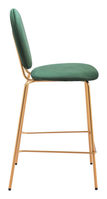 Odessa Counter Stool (Set of 2) Green & Gold Counter Stools TriadCommerceInc   