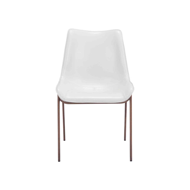 Magnus Dining Chair (Set of 2) White & Walnut Chairs TriadCommerceInc   
