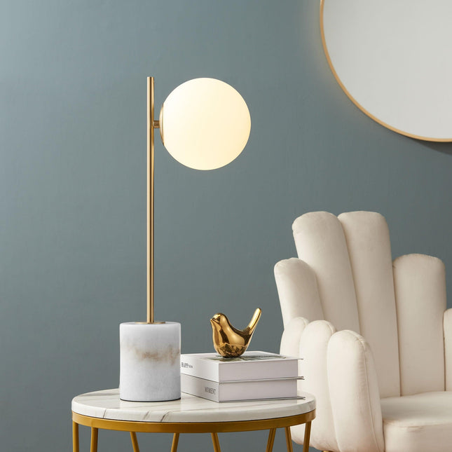 Anechdoche Gold and White Table Lamp for Modern Decor Home Decor > Lighting > Lamp > Table Lamps TriadCommerceInc