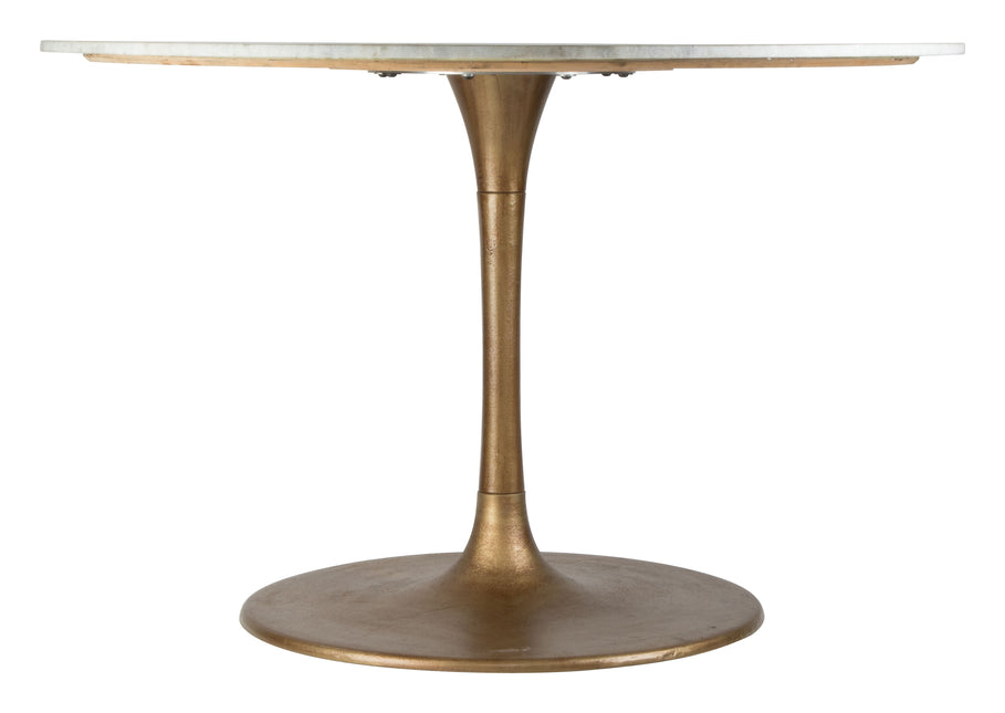 Ithaca Dining Table White & Gold Tables TriadCommerceInc   