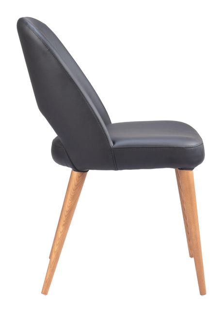 Leith Dining Chair (Set of 2) Black Chairs TriadCommerceInc   