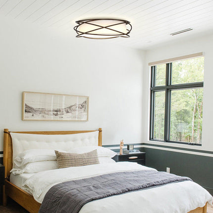20" Modern Brown LED Flush Mount Ceiling Light Indoor Home Decor > Lighting > Ceiling Lights TriadCommerceInc