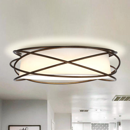 20" Modern Brown LED Flush Mount Ceiling Light Indoor Home Decor > Lighting > Ceiling Lights TriadCommerceInc