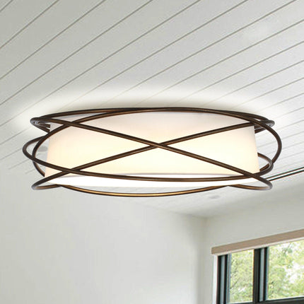20" Modern Brown LED Flush Mount Ceiling Light Indoor Home Decor > Lighting > Ceiling Lights TriadCommerceInc
