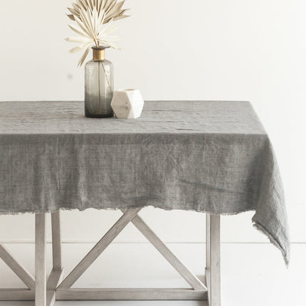 Stone Washed Linen Tablecloth Tablecloths TriadCommerceInc