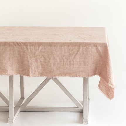 Stone Washed Linen Tablecloth Tablecloths TriadCommerceInc