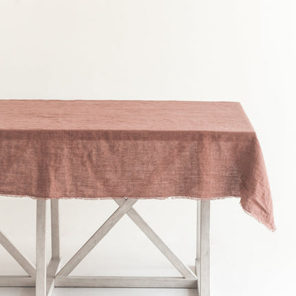 Stone Washed Linen Tablecloth Tablecloths TriadCommerceInc