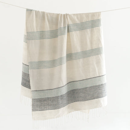 Camden Cotton Bath Towel Bath Towels & Washcloths TriadCommerceInc Azure and Navy  