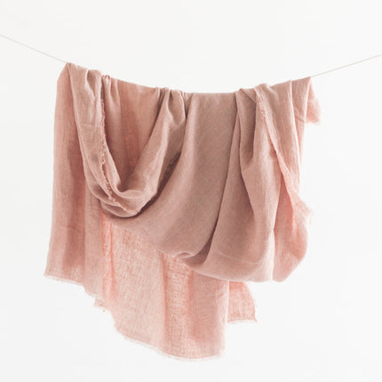 Stone Washed Linen Tablecloth Tablecloths TriadCommerceInc Blush