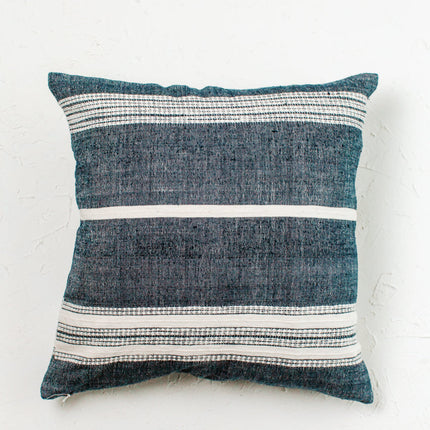 18" Aden Throw Pillow Throw Pillows TriadCommerceInc Navy with Natural  