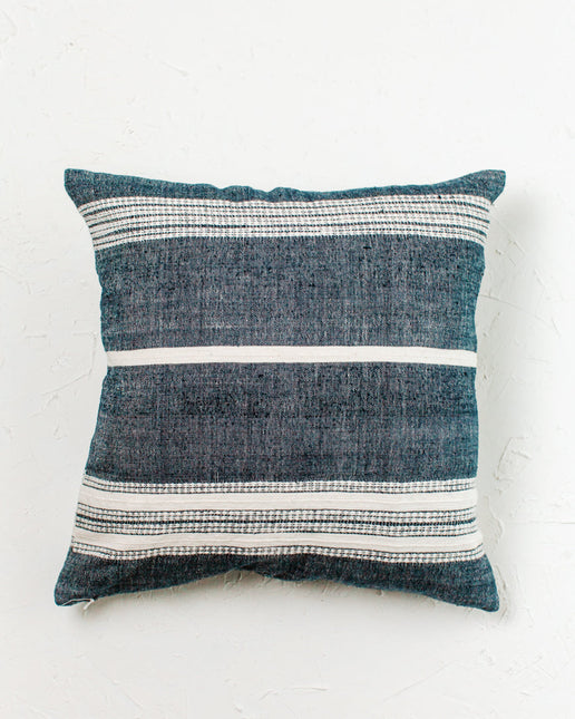 18" Aden Throw Pillow Throw Pillows TriadCommerceInc Navy with Natural  