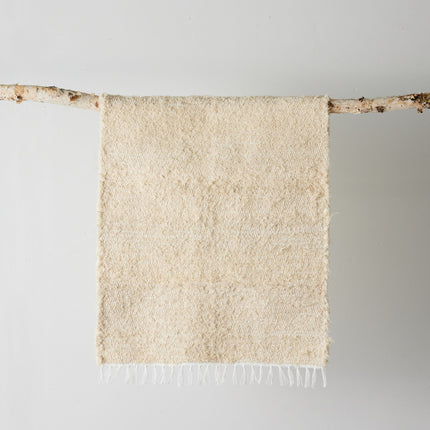 Tabby Cotton Natural Ecru Shag Mat Rugs TriadCommerceInc