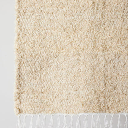 Tabby Cotton Natural Ecru Shag Mat Rugs TriadCommerceInc