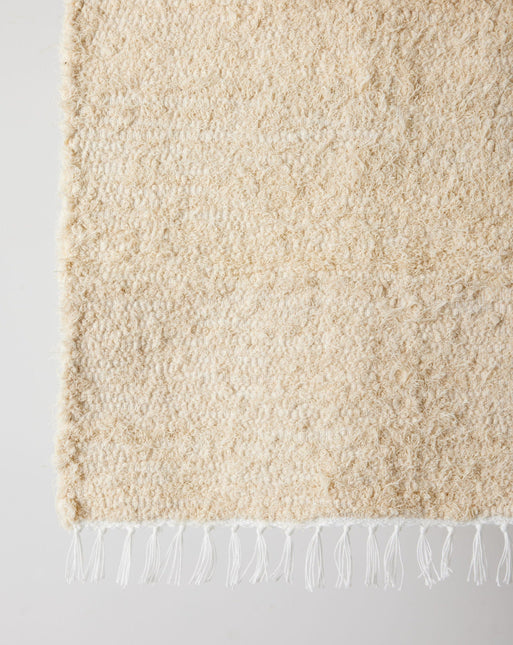 Tabby Cotton Natural Ecru Shag Mat Rugs TriadCommerceInc