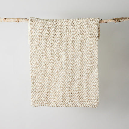 Chunky Ecru Hand-Loomed Mat Rugs TriadCommerceInc Standard