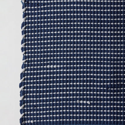 Riverweave Navy Blue Hand-Loomed Cotton Mat Rugs TriadCommerceInc