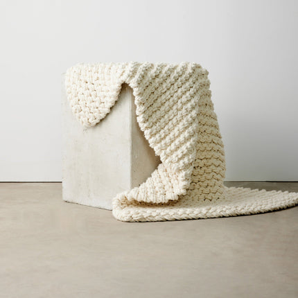 Chunky Ecru Hand-Loomed Mat Rugs TriadCommerceInc