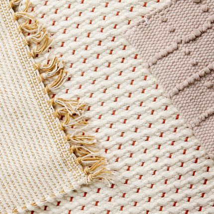 Terracotta Luxe Hand-Loomed Cotton Twill Mat Rugs TriadCommerceInc