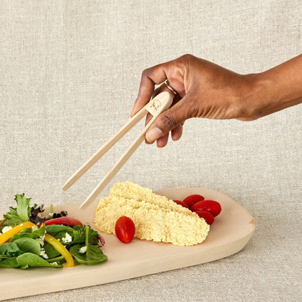 Magnetic Wooden Toast & Garnish Tongs Décor TriadCommerceInc