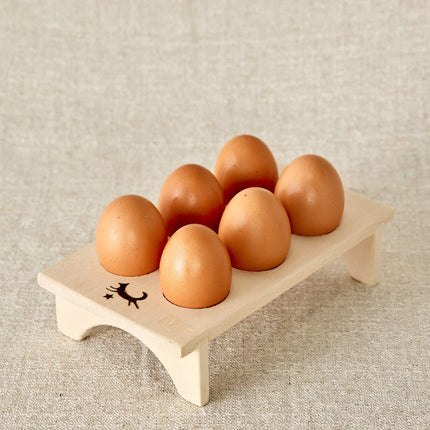 Hand-Carved Wooden Fridge Egg Tray Décor TriadCommerceInc