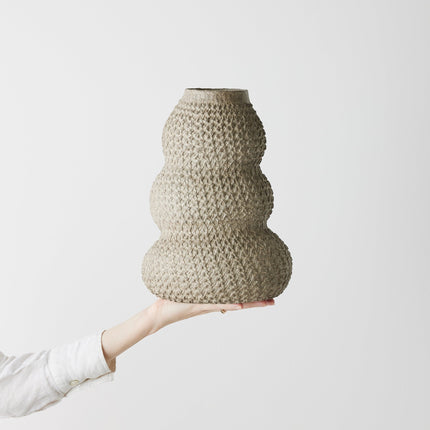 Urbi Tiered Papier Flower Vase Décor Collection TriadCommerceInc polished_cocoa