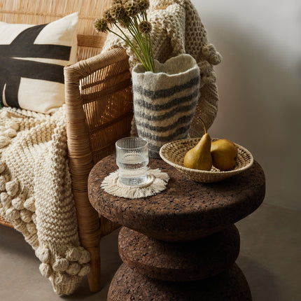 Hand-Felted Woven Wool Table Vase Gifts Under $100 TriadCommerceInc