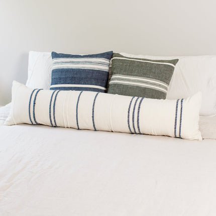 12 x 48" Ribbons Lumbar Pillow - Navy Throw Pillows TriadCommerceInc   