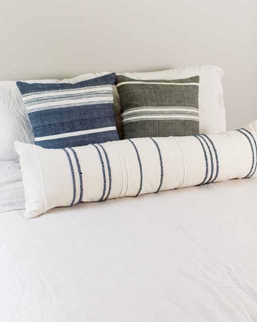 12 x 48" Ribbons Lumbar Pillow - Navy Throw Pillows TriadCommerceInc   