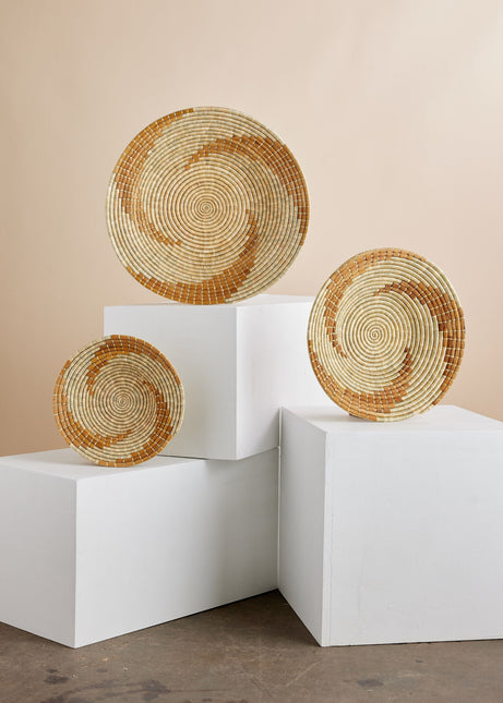 Bahari Banana Bark Wall Basket Wall Basket TriadCommerceInc Set of 3