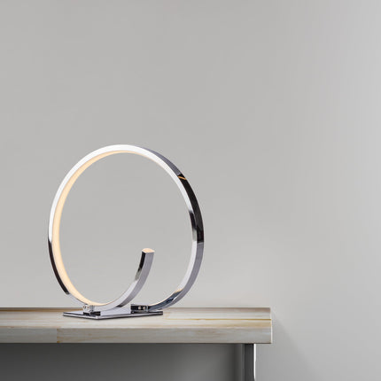 Circular Design LED Table Lamp Chrome Modern Light Home Decor > Lighting > Lamp > Table Lamps TriadCommerceInc