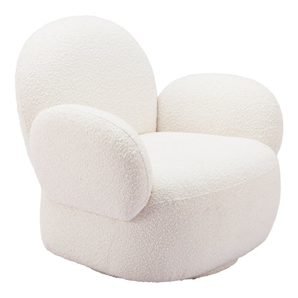 Pilka Swivel Chair White Chairs TriadCommerceInc   