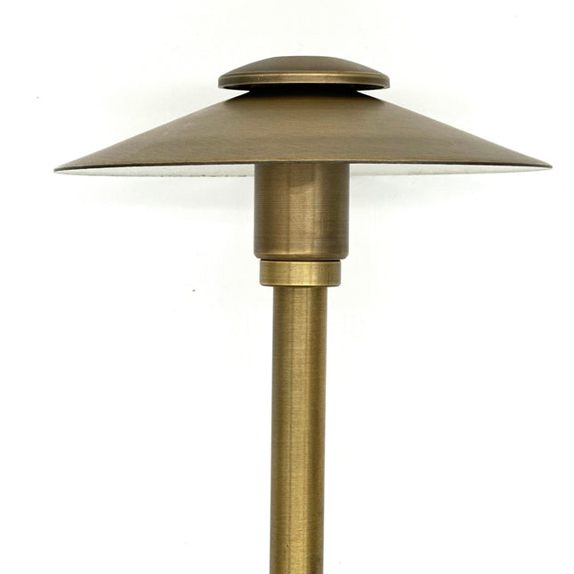 Stelvio Adjustable Antique Brass Outdoor Path Light Landscape Pathway Lighting TriadCommerceInc