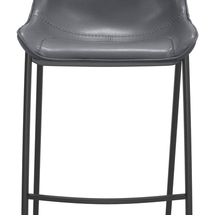 Magnus Barstool (Set of 2) Dark Gray & Black Barstools TriadCommerceInc   