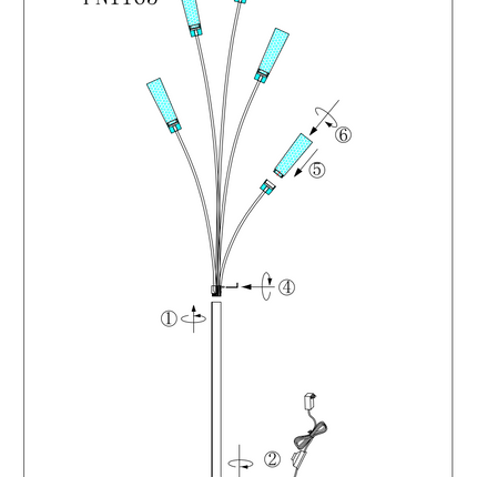 5 Acrylic Cylinders Floor Lamp Chrome Modern Lighting Home Decor > Lighting > Lamp > Floor Lamps TriadCommerceInc