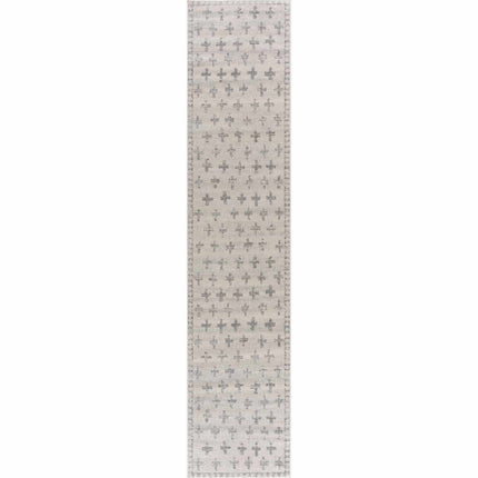 Tigris Swiss Cross Ivory&Gray Area Rug Rugs TriadCommerceInc 2'7" x 10' Runner