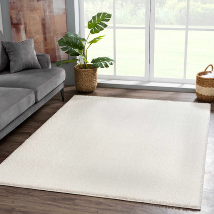 Judy White Washable Area Rug Rugs TriadCommerceInc
