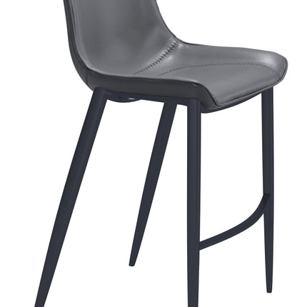 Magnus Barstool (Set of 2) Dark Gray & Black Barstools TriadCommerceInc Default Title  