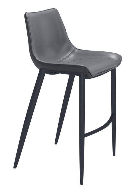 Magnus Barstool (Set of 2) Dark Gray & Black Barstools TriadCommerceInc Default Title  