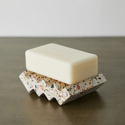 Zig-Zag Neutral Terrazzo Soap Dish Décor TriadCommerceInc