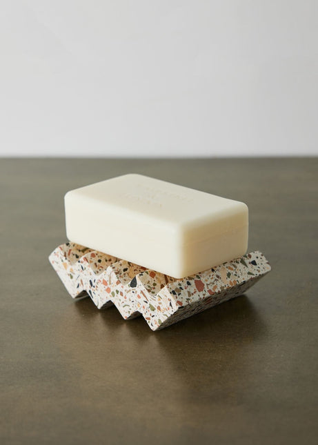 Zig-Zag Neutral Terrazzo Soap Dish Décor TriadCommerceInc