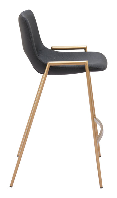 Desi Counter Stool (Set of 2) Black & Gold Counter Stools TriadCommerceInc   