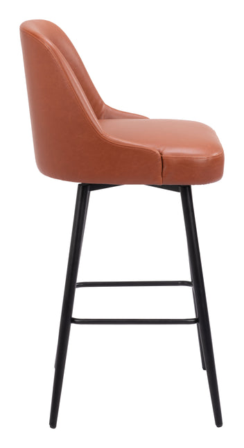 Keppel Swivel Barstool Brown Barstools TriadCommerceInc   