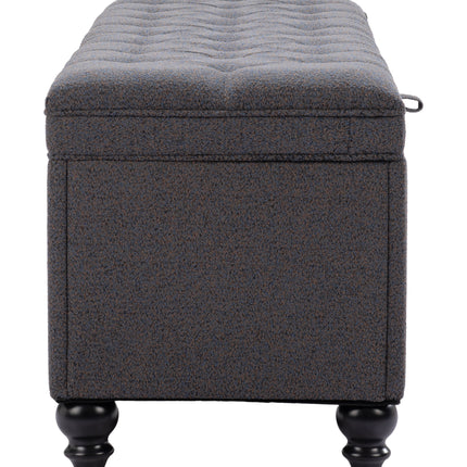 Halifax Storage Bench Gravel Gray Benches TriadCommerceInc   