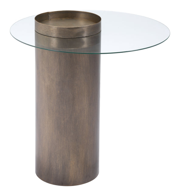 Emi End Table Antique Bronze Side Tables TriadCommerceInc Default Title  