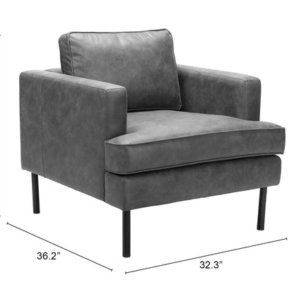 Decade Armchair Vintage Gray Seating TriadCommerceInc   